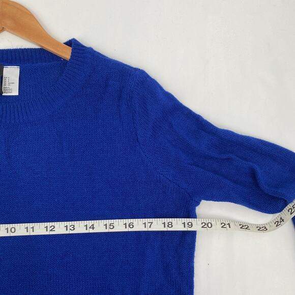 H&M Divided Long Sleeve Crew Neck Knit Pullover Sweater Blue Size Small - Picture 7 of 8